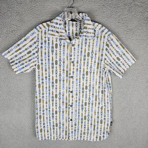 The North Face Shirt Mens Small Geometric Button Up Short Sleeve Men